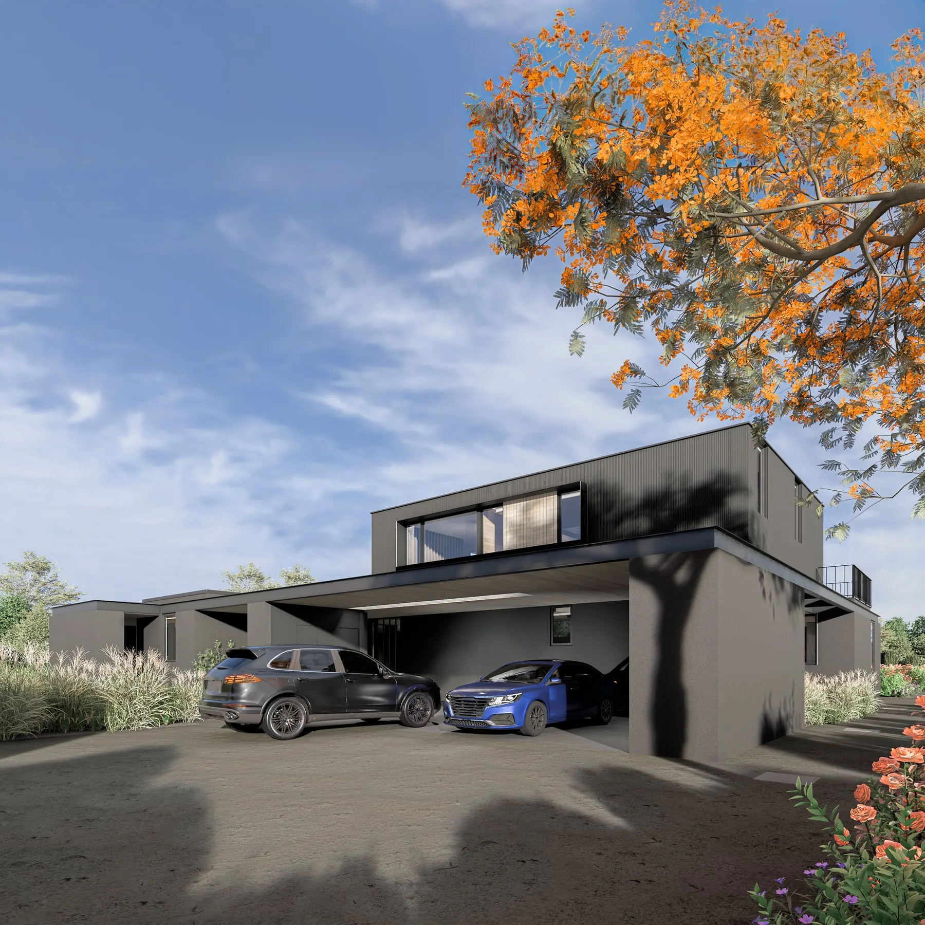 Render arquitectónico Casa Quillota · Moreno·Sosa
