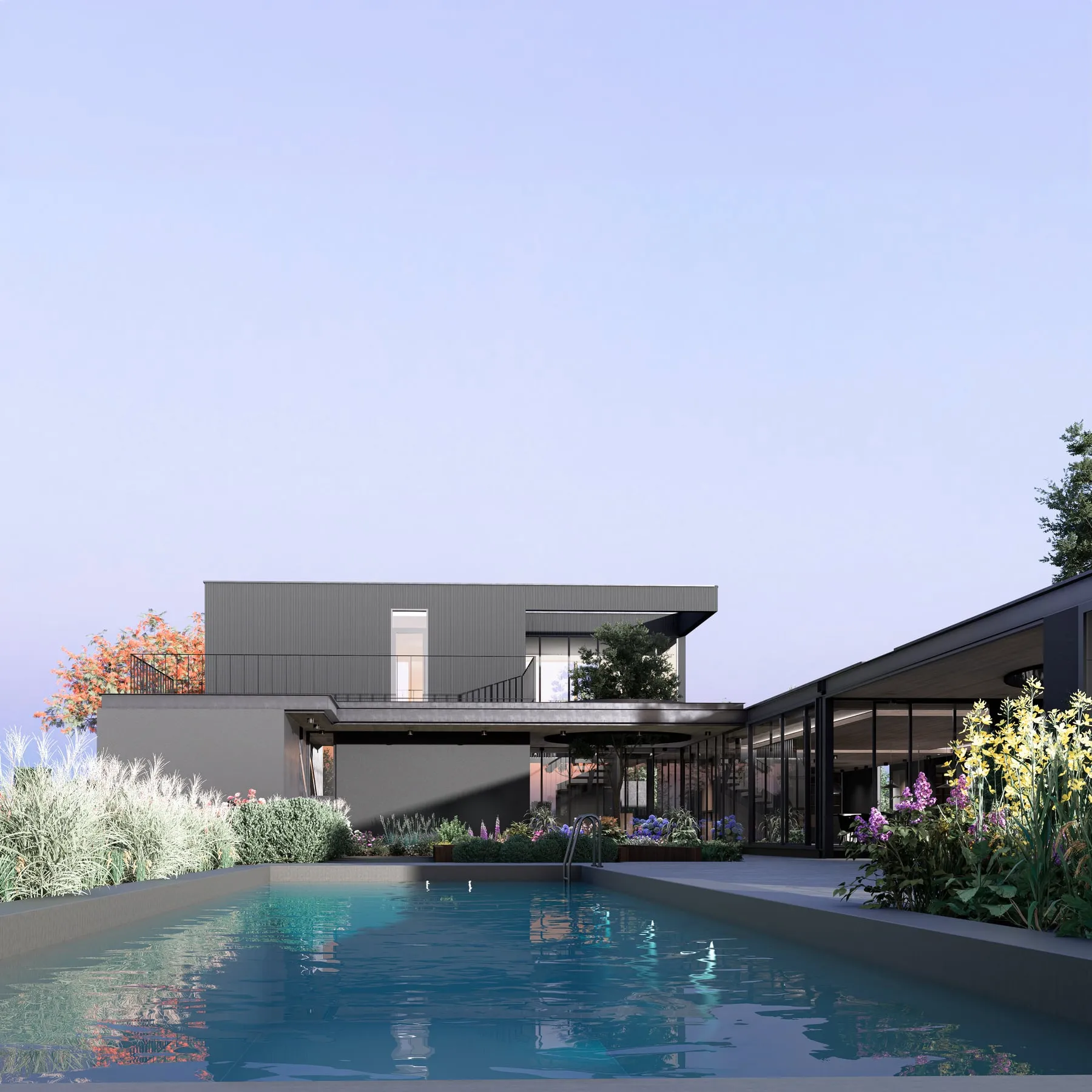 Render arquitectónico Casa Quillota · Moreno·Sosa