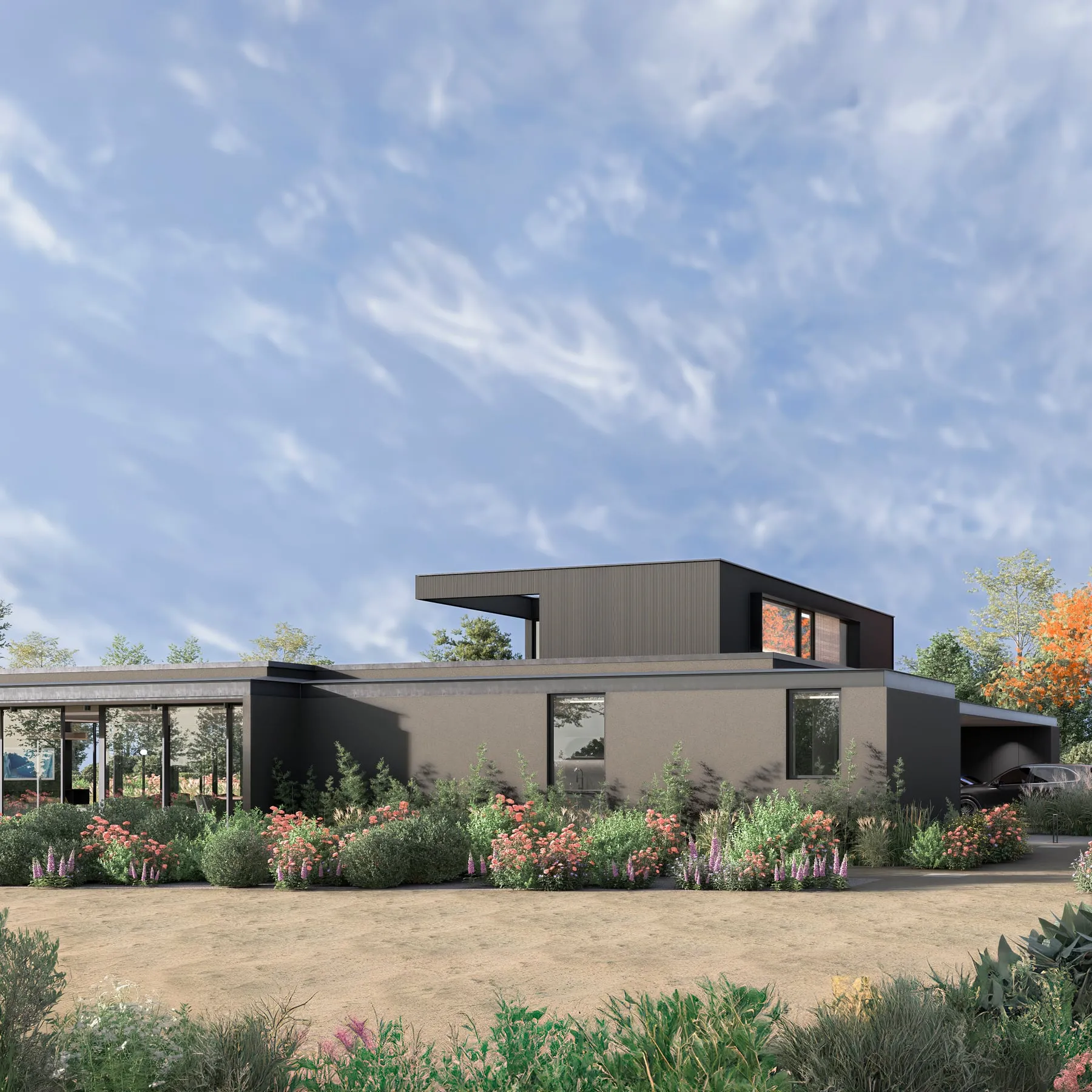 Render arquitectónico Casa Quillota · Moreno·Sosa
