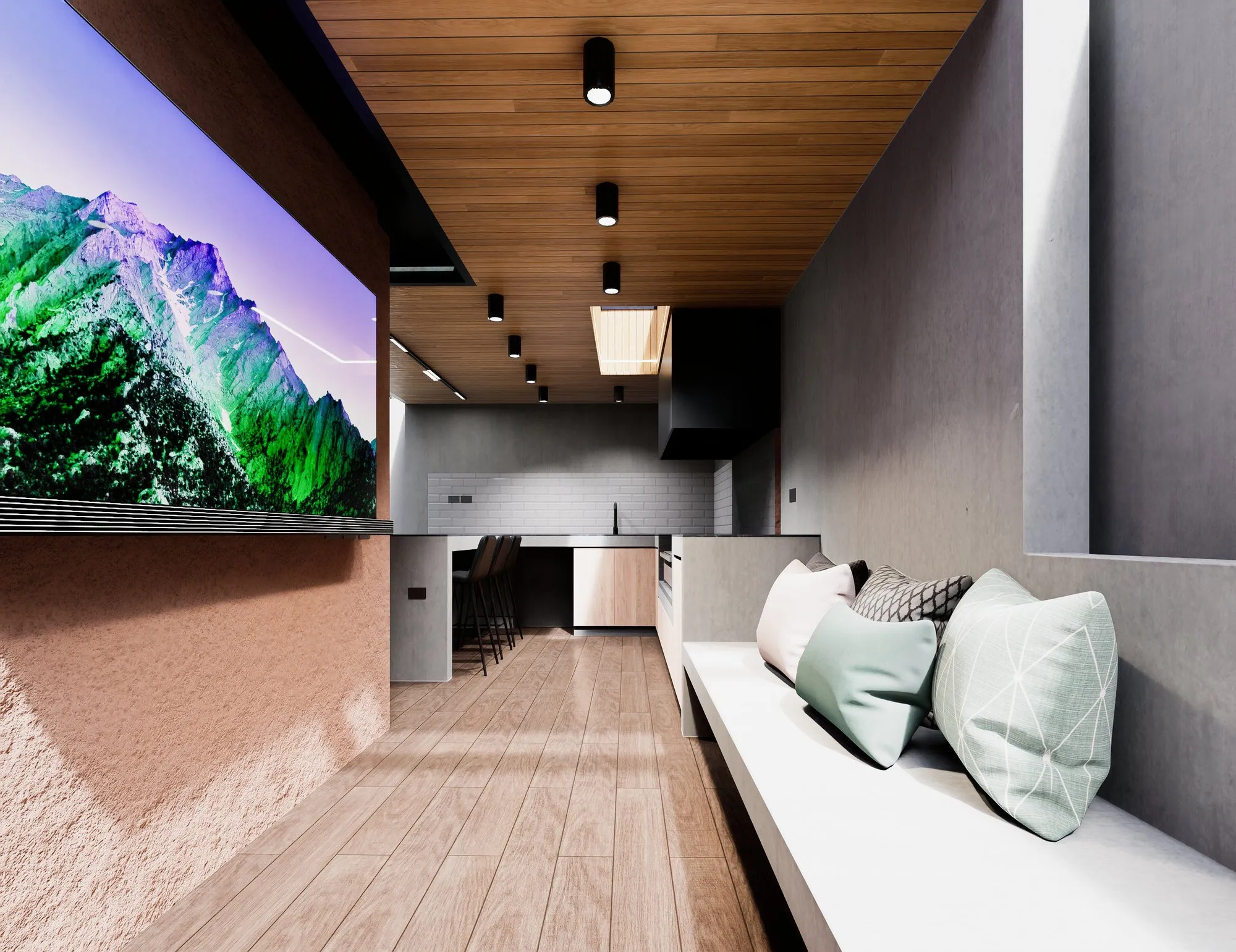 Render arquitectónico Casa Corcólenes · Moreno·Sosa