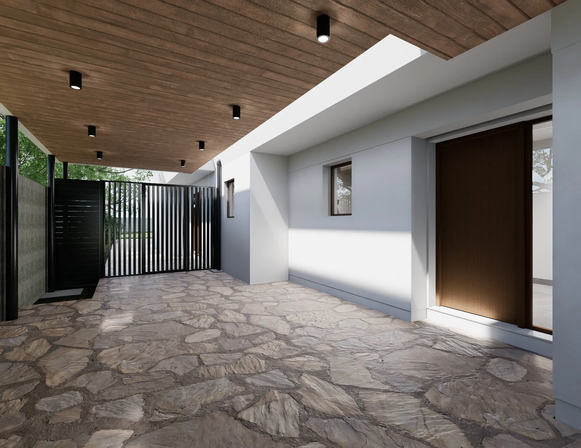Render arquitectónico Corcolenes · Moreno·Sosa