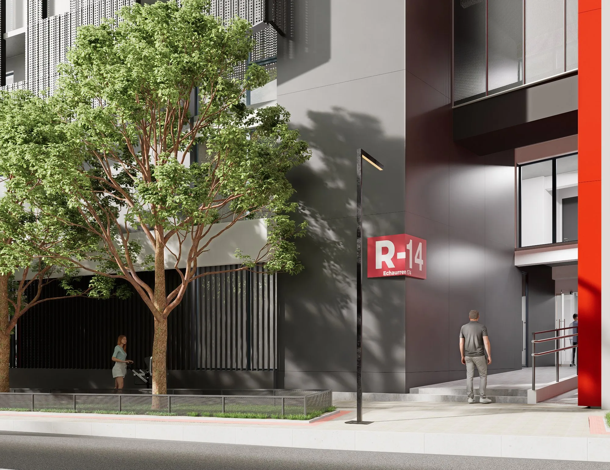 Render arquitectónico UNAB Echaurren · Moreno·Sosa