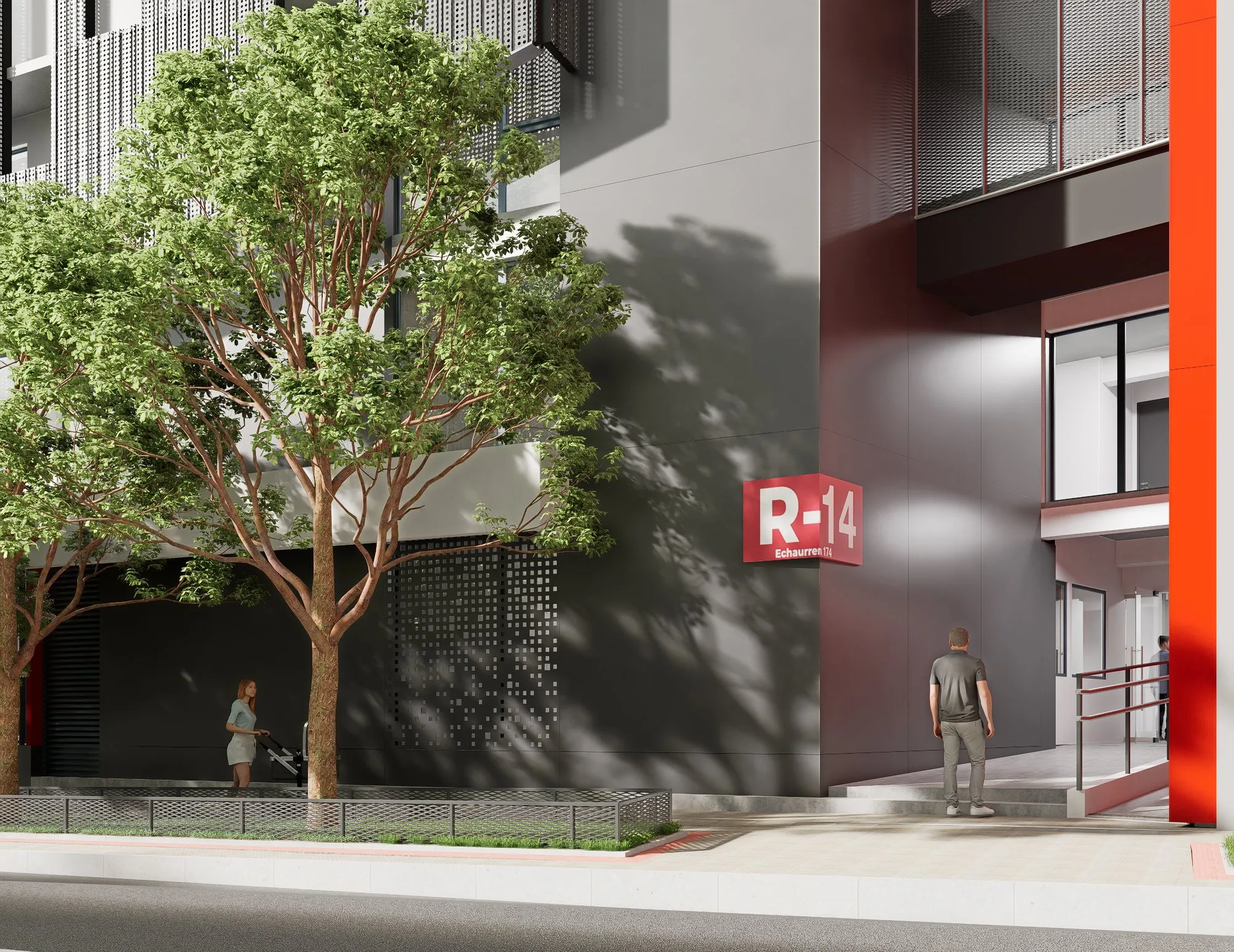 Render arquitectónico UNAB Echaurren · Moreno·Sosa