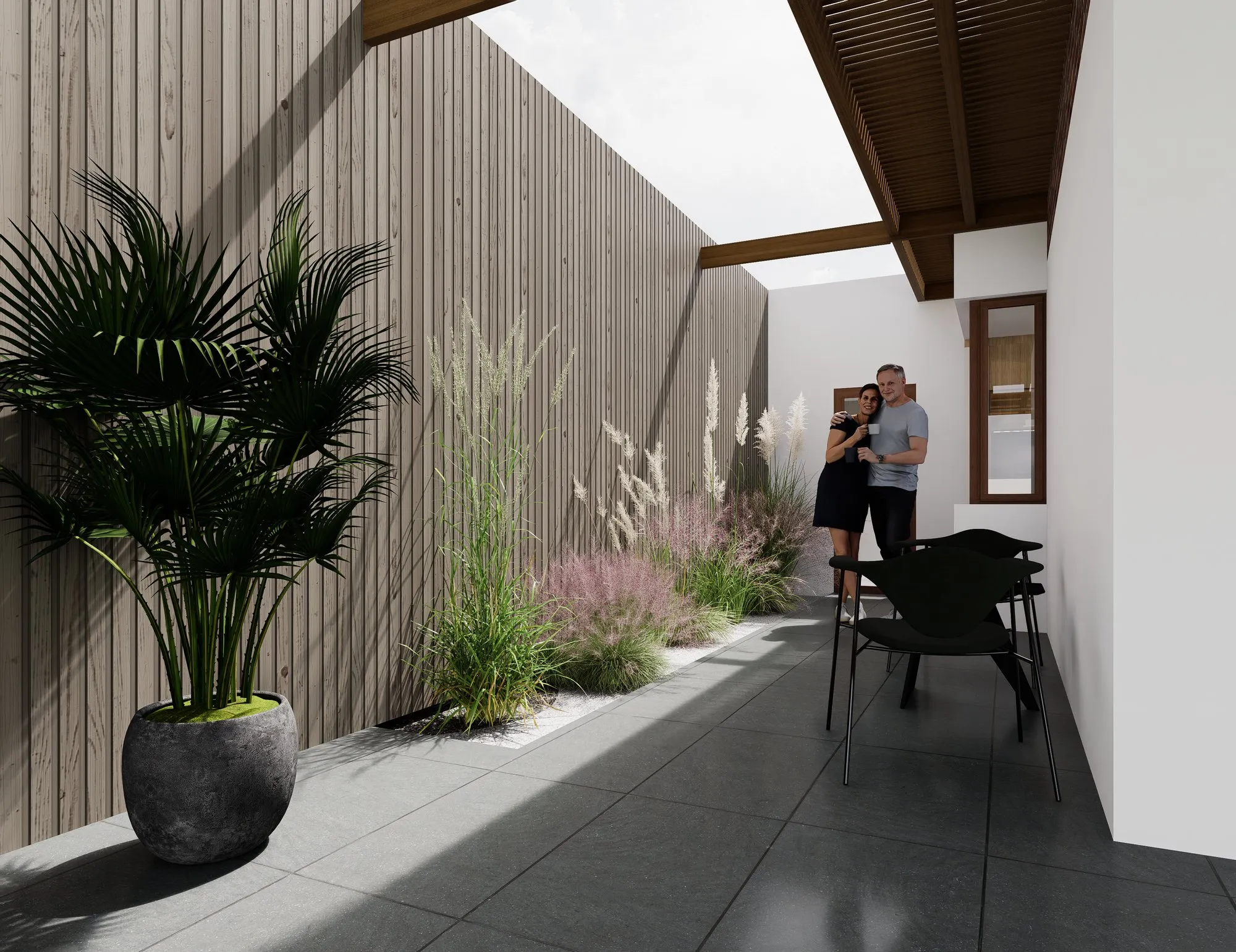 Render arquitectónico Casa Piedra Roja · Moreno·Sosa