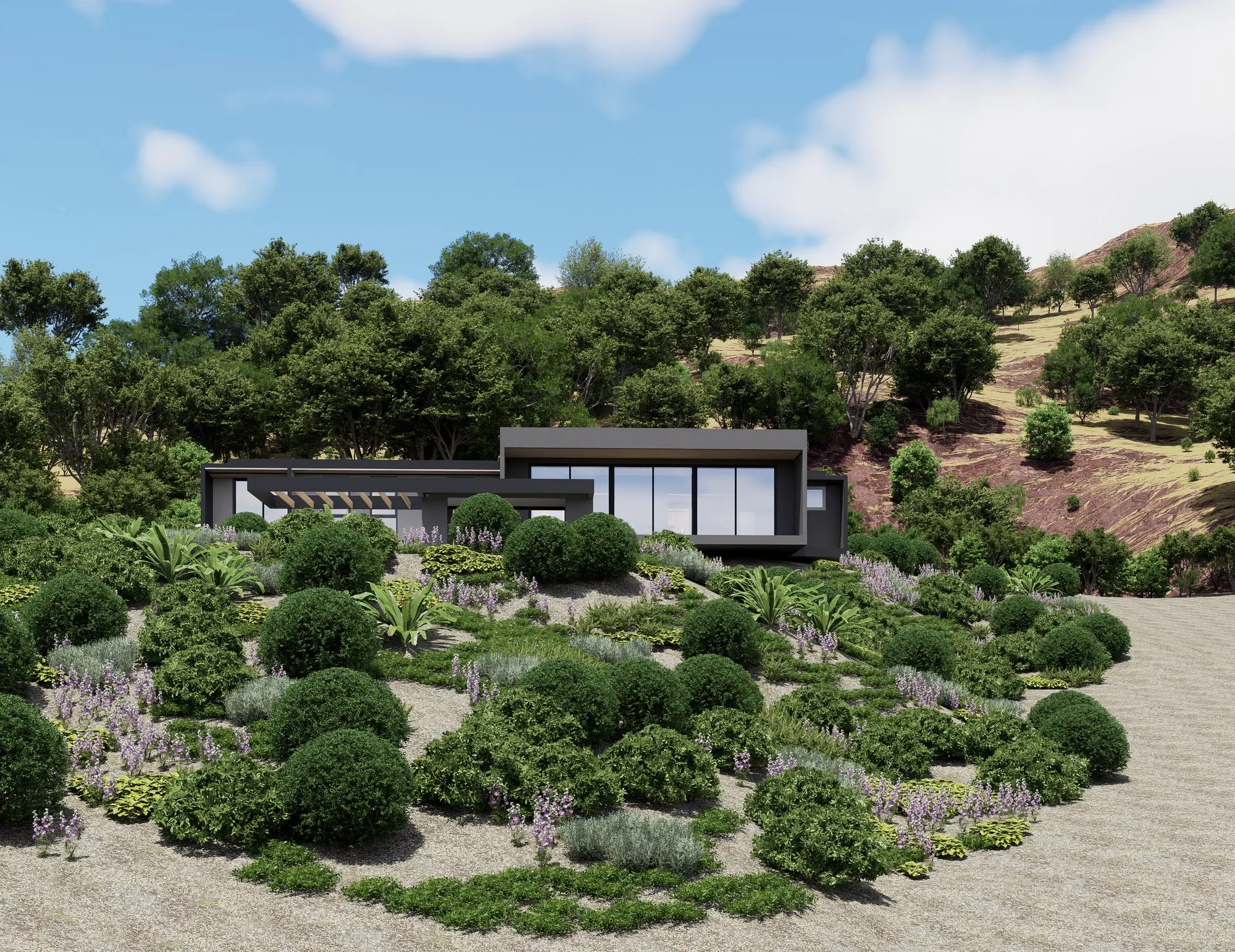 Render arquitectónico Casa Pocochay · Moreno·Sosa
